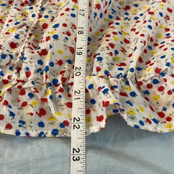 Jack by BB Dakota Multicolored Ditsy Floral Top Size Small Bow Front - Picture 6 of 6